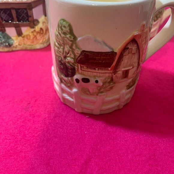 Annie Rowe Teapot -Autumn Cottage-Village with Mugs Set - Picture 8 of 16